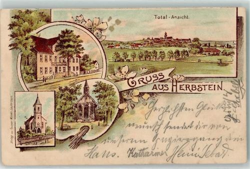 Herbstein 1900 Kirche Kapelle Hotel
