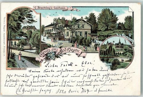 Liegau-Augustusbad 1898 Gasthaus Brechting Villa Klinge Schweizer Haus