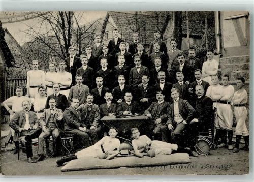 Lengefeld Gruppenaufahme Turnverein Lengefeld 1912