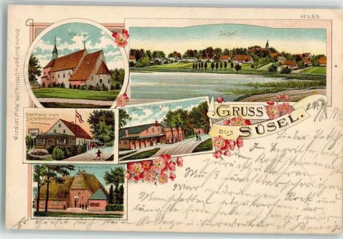 Süsel 1899 Gasthaus zum Süslerbaum Gasthaus am See Gasthaus zu Süsel