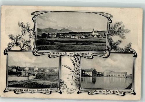 Lechbruck 1903 An der Lechbrücke Carbid-Werke