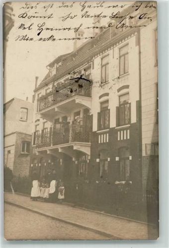 Flensburg 1908 Wohnhaus-Gasthaus Buchenstraße 5 Ort handschriftlich