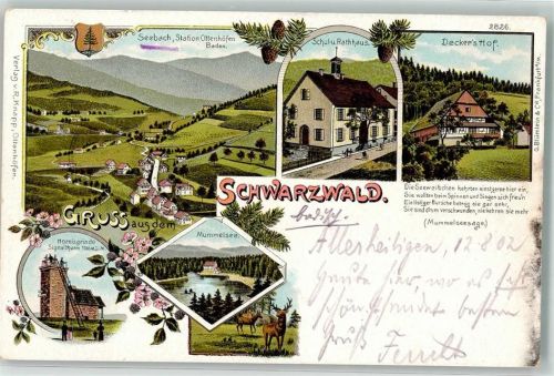 Seebach 1902 Decker's Hof Signalturm Hornisgrinde Mummelsee Mummelseesage