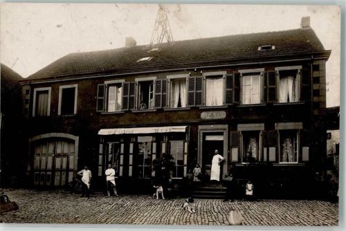 Oettingen 1912 Metzgerei Schahl Fleischer Metzgerehunde Ort lt. Stempel