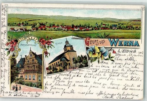 Werna 1902 Herrschaftshaus Kirche