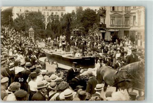 Flensburg 1921 Erinnerungsfeier 12921 Festumzug Litfaßsäule Privatfoto AK