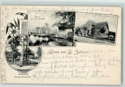 27367 W2724 Sottrum , Kr Rotenburg, Wümme 1909 - Kriegerdenkmal An der Wieste