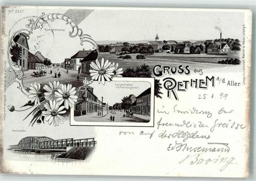 Rethem 1899 Langestraße Seebrücke Margareten