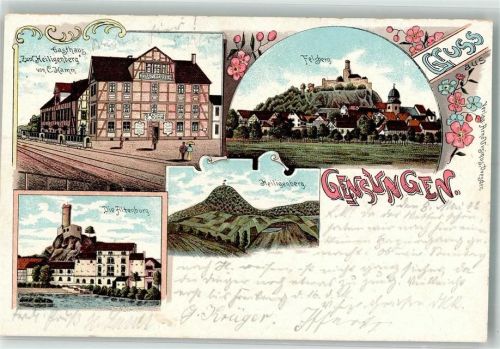 Gensungen 1902 Felsberg Altenburg Gasthaus zum Heiligenberg