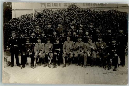 Sondershausen Hotel zur Tanne Gruppenphoto Regiment Ort lt. Fotograf