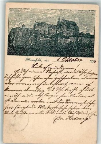 Mansfeld 1896 Vorläufer Schloß Mansfeld