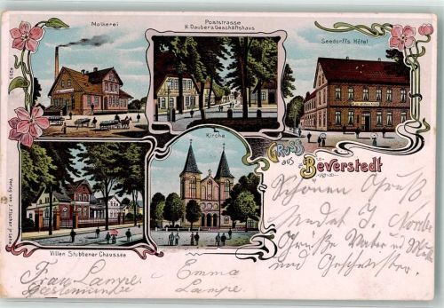 Beverstedt 1903 Molkerei Villen Stubbener Chaussee Hotel Seedorff