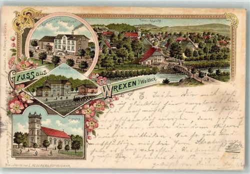 Wrexen Bahnhof Kirche Gasthaus zur Waldlust