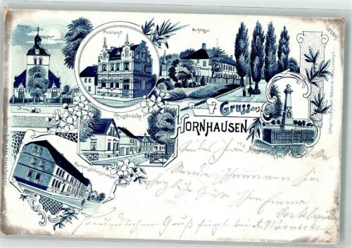 Oschersleben 1900 Hornhausen Postamt Krugbrücke Schloß Kriegerdenkmal