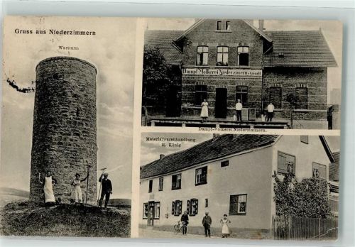 Niederzimmern 1916 Wartturm Materialwarenhandlung König Dampfmolkerei