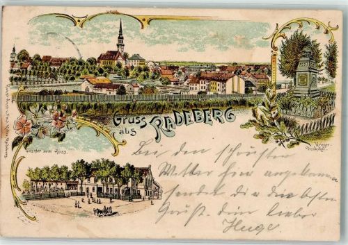 Radeberg 1900 Gasthaus Zum Ross Kriegerdenkmal