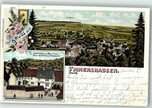 Emmershausen 1901 Gasthaus Zum Weilthal Gottfried Prösser