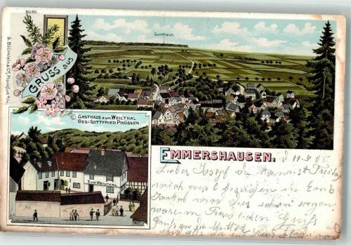 Emmershausen 1905 Gasthaus Zum Weilthal Gottfried Prösser
