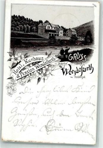 Wendefurth 1894 Vorläufer Hotel-Kurhaus Wendefurth