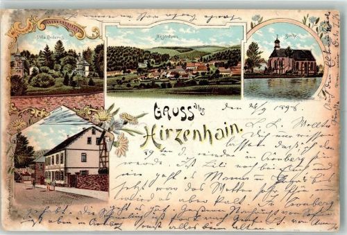 Hirzenhain 1898 Villa Bruderus Kirche Stolberger Hof