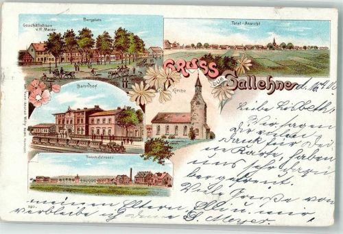 Landsberg Ostpr. 1900 Gallehne Bahnof Bahnhofstraße Bergplatz
