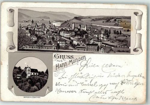 Hann. Münden 1898 Vorläufer Bergschlößchen
