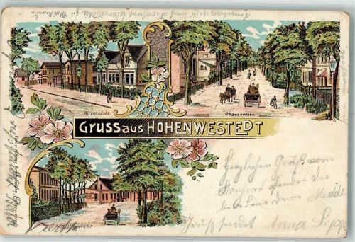 Hohenwestedt 1905 Kirchhoffstraße Chausseestraße Amtsgericht