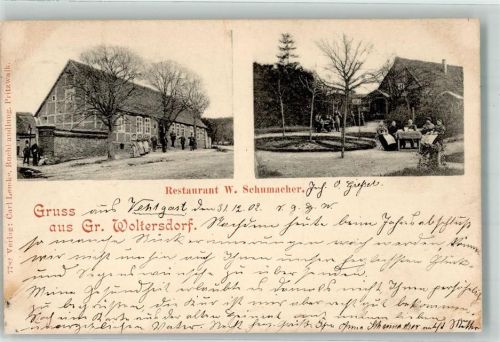 Woltersdorf 1902 Gasthaus Schumacher Gasthausgarten
