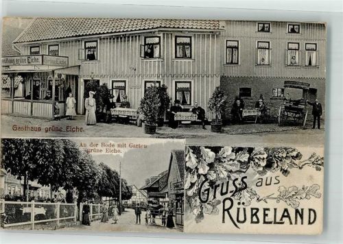 Rübeland 1909 Gasthaus grüne Eiche An der Rode