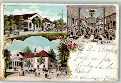 Potschappel 1900 Gasthaus Kohlsdorf Ort lt. Stempel