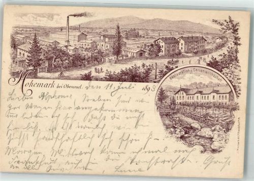 Oberursel 1893 Vorläufer Hohemark Gasthaus und Gartenwirtschaft