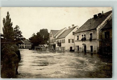 85435 W8058 Erding Foto AK Hochwasserkatastrophe Ort handschriftlich