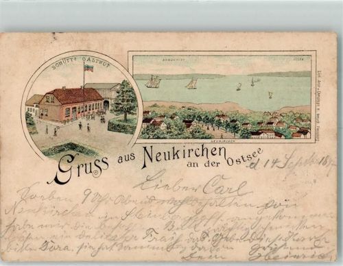 Neukirchen 1897 Schütts Gasthaus Ostsee Vorläufer