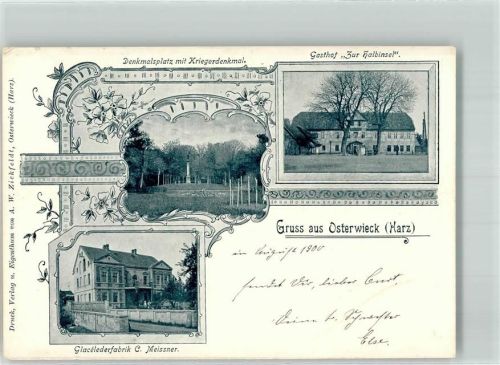 Osterwieck Denkmalsplatz Glacelederfabrik Meissner Gasthaus zur Halbinsel