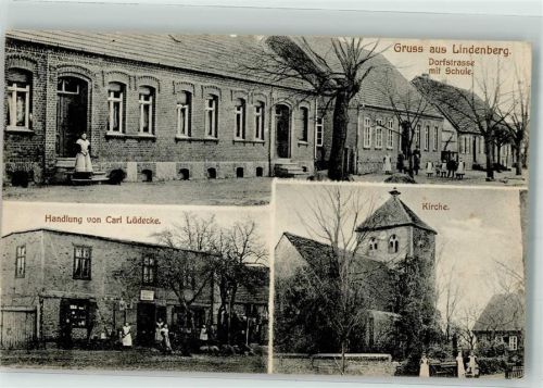 Garz Handlung Lüdecke Dorfstraße Schule Ort lt. Stempel