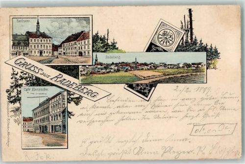 Radeberg 1899 Rathaus Cafe Klotzsche