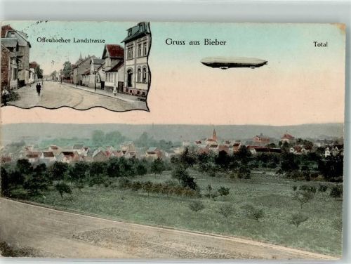 63599 W6465 Bieber , Spessart - Offenbacher Landstraße Zeppelin Luftschiff