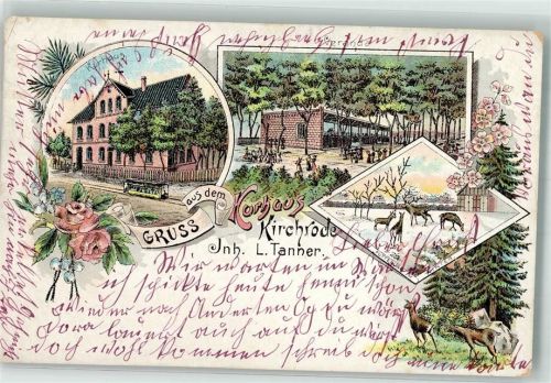 Kirchrode 1907 Kurhaus Veranda Wildfütterung Rose