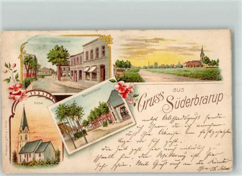 Süderbrarup 1898 Bahnhofstraße Hauptstraße Marktplatz