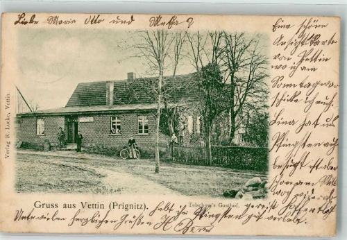 Vettin Gasthaus Telschow Radfahrer