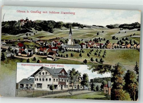Glonn 1915 Schloß Zinneberg Maschinengeschäft Huber
