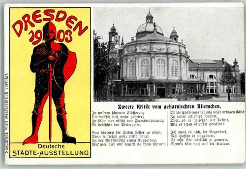 Dresden 1903 Deutsche Städte-Ausstellung Bliemchen