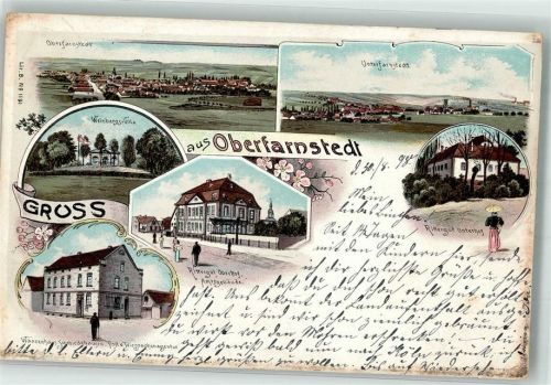 Oberfarnstedt 1898 Rittergut Unterhof Weinbergs-Villa Amtsgebäude