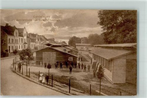 Gardelegen 1915 Schillerstraße Baracken-Lazarett