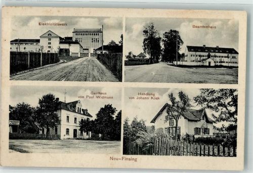 85464 W8059 Neufinsing - Elektrizitätswerk Beamtenhaus Gasthaus Widmann