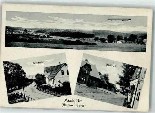 Ascheffel 1919 Zeppelin uber Hüttener Berge