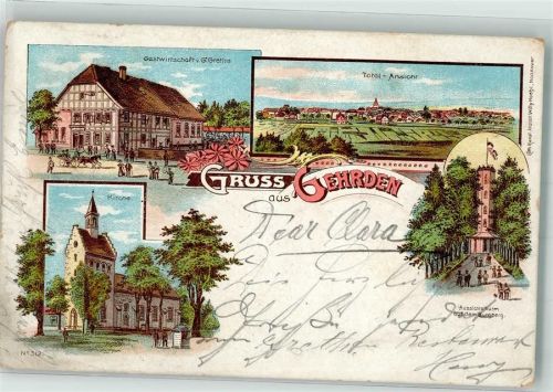 Gehrden 1898 Aussichtsturm Gasthaus Grethe