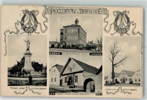 Korca Borove Namesti Rodny Domek Karla Havlicka Stara Lipa na Namesti Pomnik Karla