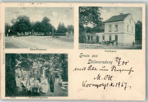 Döllensradung Nowiny Wielkie 1900 - Oberförsterei Posthaus Posthausgarten