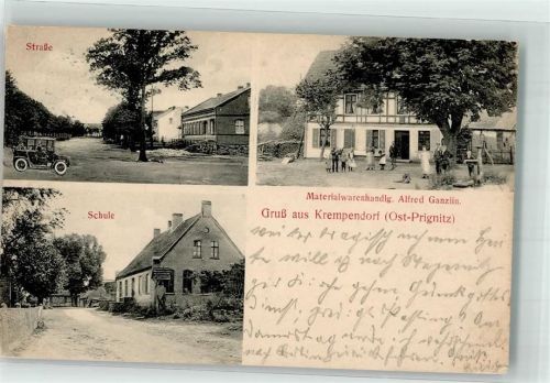 Krempendorf 1915 Materialhandlung Ganzlin Schule